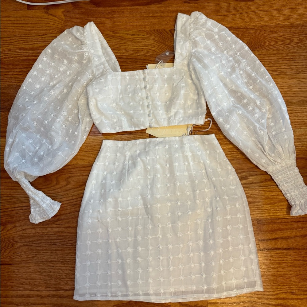 Sabo Skirt White Indiana Set